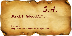 Strobl Adeodát névjegykártya